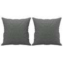 2-personers sofa med pyntepuder 120 cm stof mørkegrå