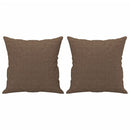 2-personers sofa med pyntepuder 120 cm stof brun