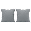 2-personers sofa med pyntepuder 140 cm stof lysegrå