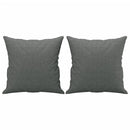2-personers sofa med pyntepuder 140 cm stof mørkegrå