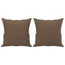 2-personers sofa med pyntepuder 140 cm stof brun