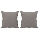 2-personers sofa med pyntepuder 140 cm stof gråbrun