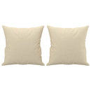 3-personers sofa med pyntepuder 180 cm stof cremefarvet