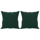 2-personers sofa med pyntepuder 120 cm velour mørkegrøn