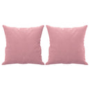 2-personers sofa med pyntepuder 120 cm velour pink