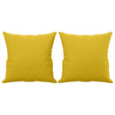 2-personers sofa med pyntepuder 140 cm velour gul