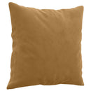 2-personers sofa med pyntepuder 140 cm velour brun