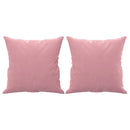 3-personers sofa med pyntepuder 180 cm velour pink