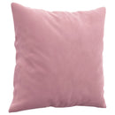 3-personers sofa med pyntepuder 180 cm velour pink