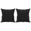3-personers sofa med pyntepuder 180 cm velour sort