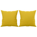 3-personers sofa med pyntepuder 180 cm velour gul