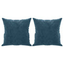 3-personers sofa med pyntepuder 180 cm velour blå