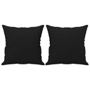 2-personers sofa med puder 120 cm mikrofiberstof sort