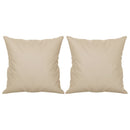 2-personers sofa med puder 120 cm mikrofiberstof cremefarvet