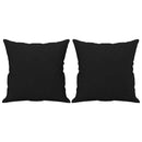 2-personers sofa med puder 140 cm mikrofiberstof sort