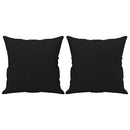 3-personers sofa med puder 180 cm mikrofiberstof sort