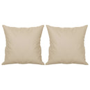 3-personers sofa med puder 180 cm mikrofiberstof cremefarvet