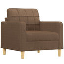 sofastol med fodskammel 60 cm stof Brun
