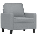 sofastol med fodskammel 60 cm stof lysegrå