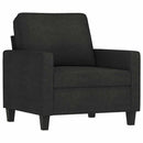 sofastol med fodskammel 60 cm stof Sort