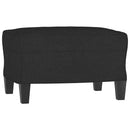 sofastol med fodskammel 60 cm stof Sort