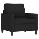 sofastol med fodskammel 60 cm velour sort