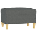 sofastol med fodskammel 60 cm stof Mørkegrå