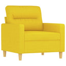 sofastol med fodskammel 60 cm stof Lysegul