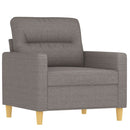sofastol med fodskammel 60 cm stof Gråbrun