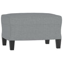 sofastol med fodskammel 60 cm stof lysegrå