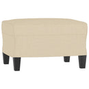 sofastol med fodskammel 60 cm Stof cremefarvet