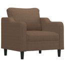 sofastol med fodskammel 60 cm stof Brun