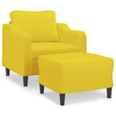 sofastol med fodskammel 60 cm stof Lysegul