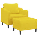 sofastol med fodskammel 60 cm stof Lysegul