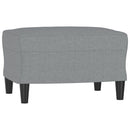 3-personers sofa med fodskammel 180 cm stof Lysegrå