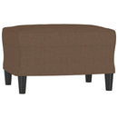 3-personers sofa med fodskammel 180 cm stof Brun