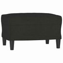 3-personers sofa med fodskammel 180 cm sort