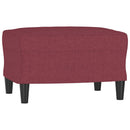 3-personers sofa med fodskammel 180 cm stof Vinrød