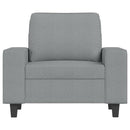 sofastol med fodskammel 60 cm stof lysegrå