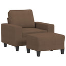 sofastol med fodskammel 60 cm stof Brun