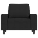 sofastol med fodskammel 60 cm stof Sort