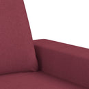 sofastol med fodskammel 60 cm stof vinrød