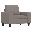sofastol med fodskammel 60 cm stof Gråbrun