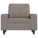 sofastol med fodskammel 60 cm stof Gråbrun