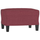 3-personers sofa med fodskammel 180 cm stof Vinrød