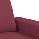 3-personers sofa med fodskammel 180 cm stof Vinrød