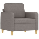 sofastol med fodskammel 60 cm stof Gråbrun