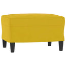 sofastol med fodskammel 60 cm velour gul