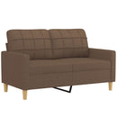 sofasæt 4 dele med hynder stof brun