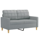 sofasæt 4 dele med puder stof lysegrå